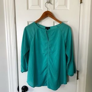 The Limited teal green blouse, size M